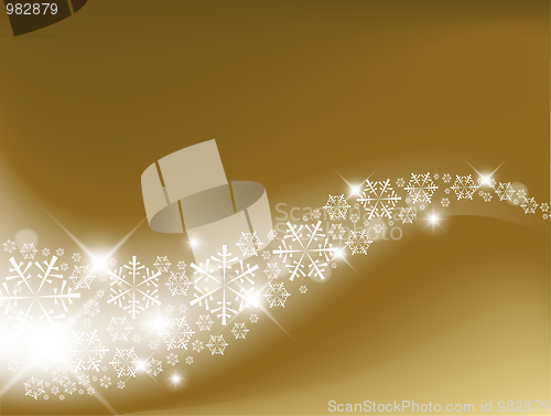 Image of Golden Abstract Christmas background