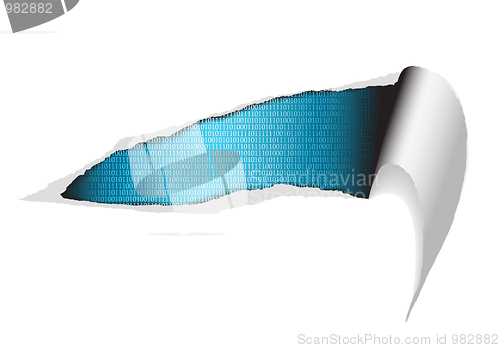 Image of Vector ripped paper - digital background