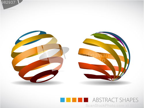 Image of Collection of abstract spheres