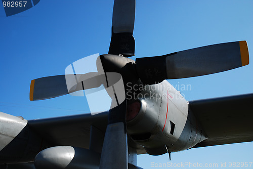 Image of Propeller of a military airplane