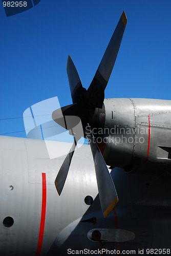 Image of Propeller of a military airplane