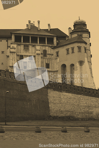 Image of Old style photo of Royal Wawel Castle, Cracow