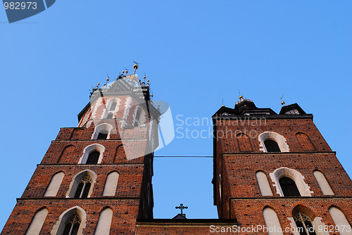 Image of The tower of Mariacki Church in Cracow