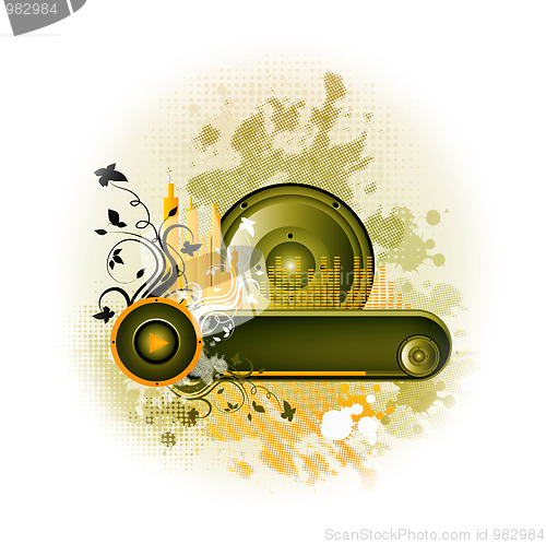 Image of Music grunge frame