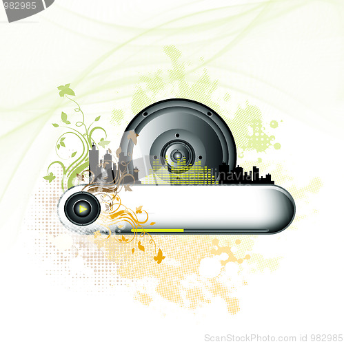 Image of Music grunge colorful background