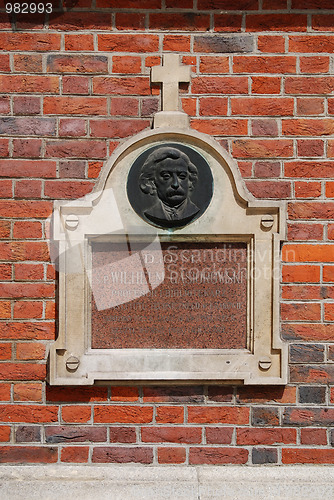 Image of The plaque in the wall of St Mary's Church in Cracow