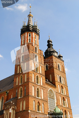 Image of The tower of Mariacki Church in Cracow