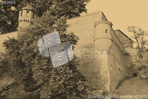 Image of Old style photo of Royal Wawel Castle, Cracow