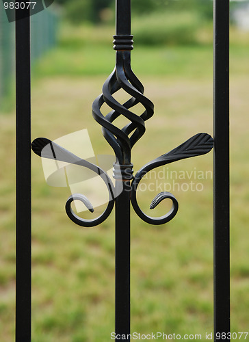 Image of Decorative iron fence pattern 