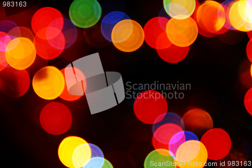 Image of defocused colored circular lights