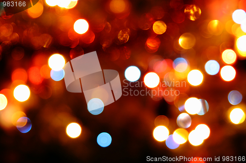 Image of defocused colored circular lights