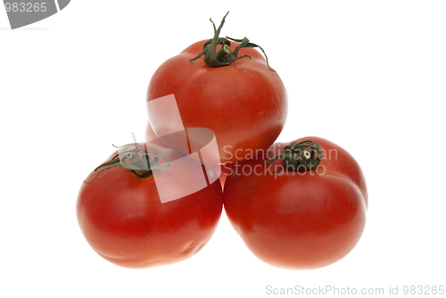 Image of Three red tomatoes 
