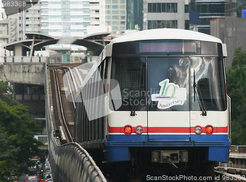 Image of Sky-train, the elevated railway in Bangkok, Thailand