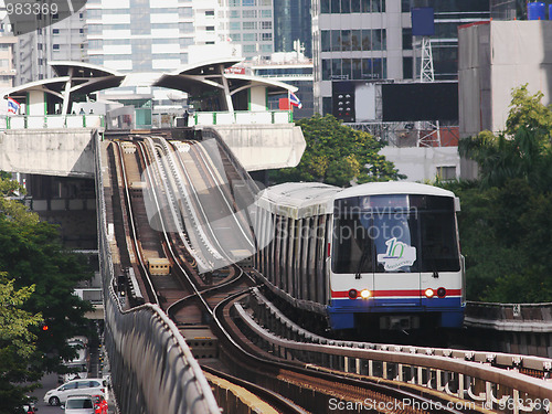 Image of Sky-train, the elevated railway in Bangkok, Thailand