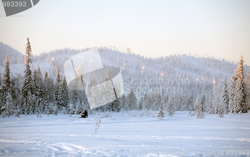 Image of winter resort landscape