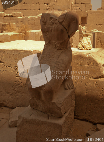 Image of damaged Egyptian statue