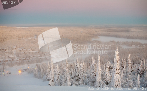 Image of winter Finland village