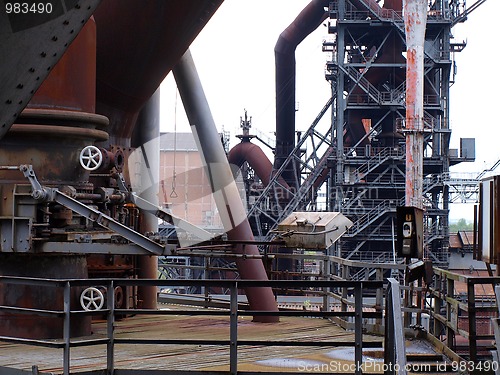 Image of Platform of a blast furnace in the steel plant