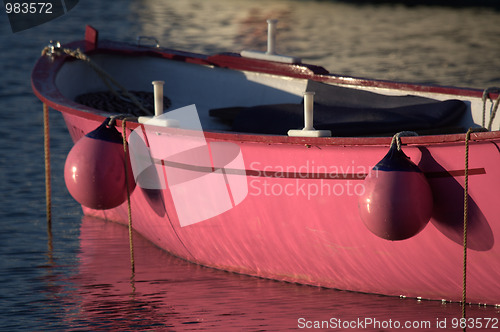 Image of a pink boat