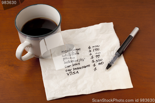 Image of household finance concept