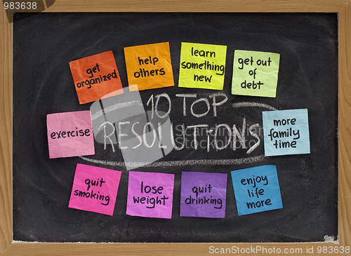 Image of 10 top new year resolutions