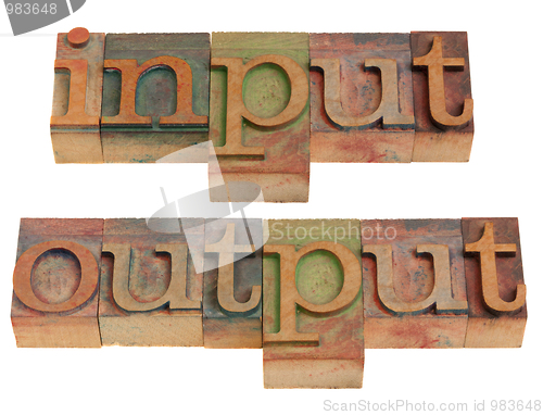 Image of input and output
