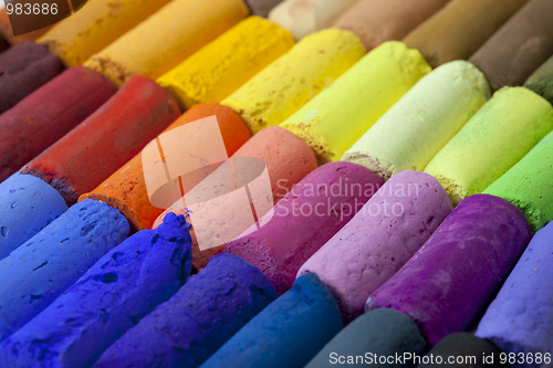 Image of pastel crayons abstract