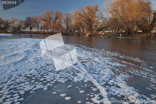 Image of winter on South Platte River near Greeley, Colorado