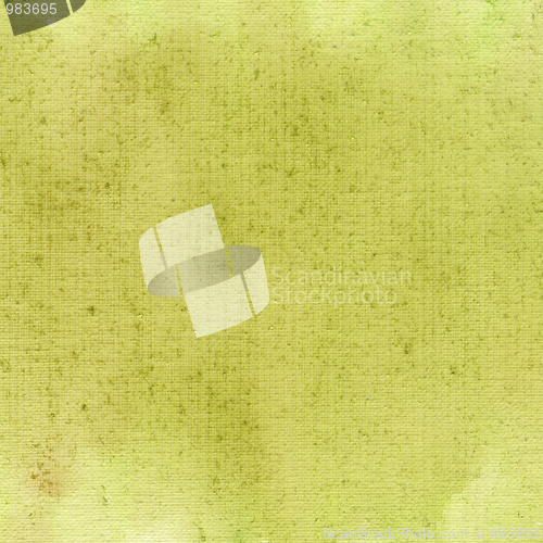 Image of light green  watercolor abstract with canvas texture