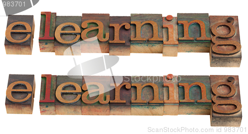 Image of e-learning word