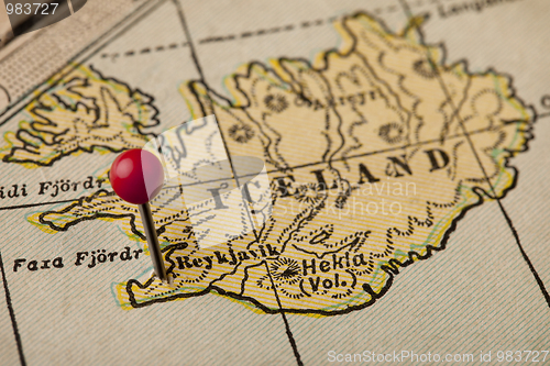 Image of Iceland and Reykjavik map