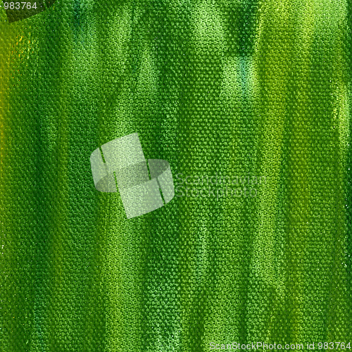 Image of green painted background with canvas texture