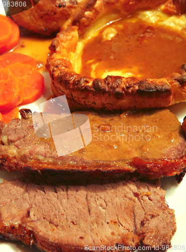 Image of Roast beef and yorkshire pudding