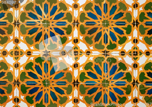 Image of Traditional Portuguese glazed tiles