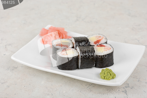Image of sushi rolls