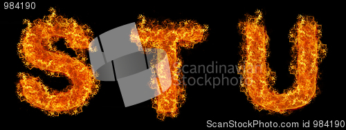 Image of Set of Fire letter S T U