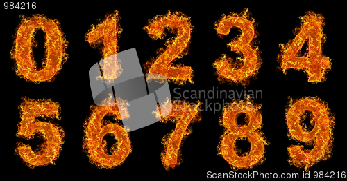 Image of Fire numbers set