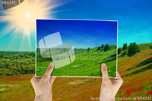 Image of photo of green field