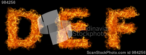 Image of Set of Fire letter D E F