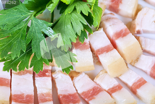 Image of Sliced pig lard