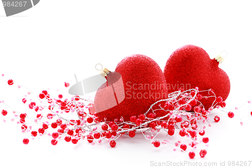 Image of red heart balls