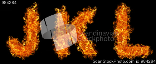 Image of Set of Fire letter J K L