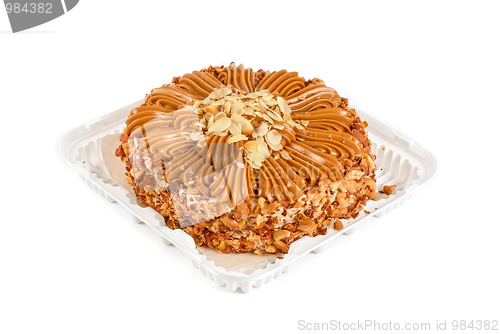 Image of tasty nuts cake