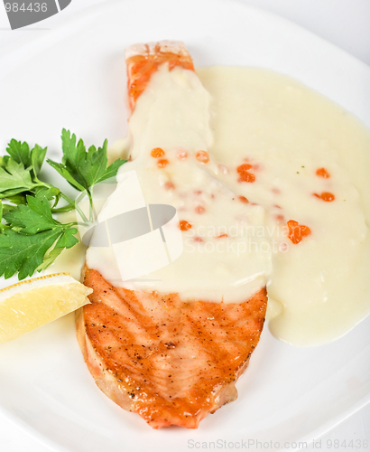 Image of Grilled salmon steak
