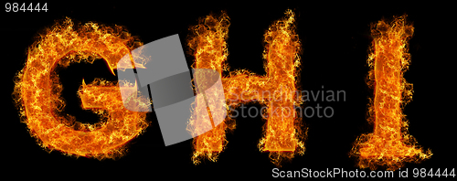 Image of Set of Fire letter G H I