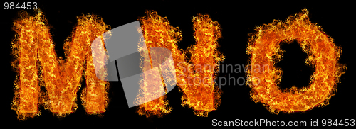 Image of Set of Fire letter M N O