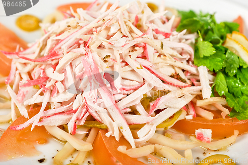 Image of salad of crab meat