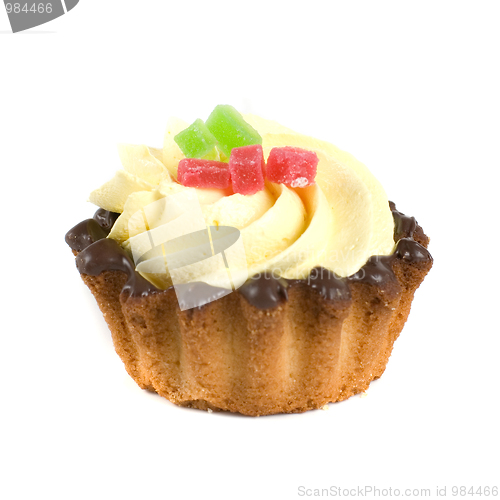 Image of fruit jelly cupcake