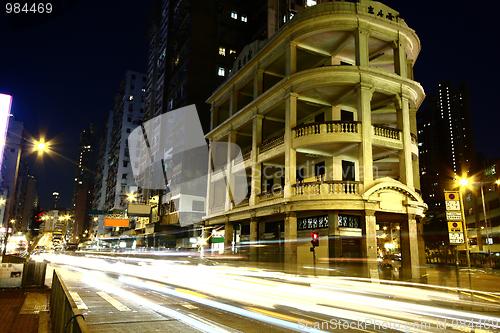 Image of Fast moving cars at night 