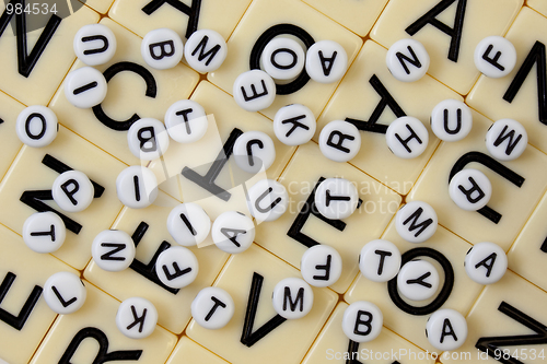Image of chaotic alphabet background